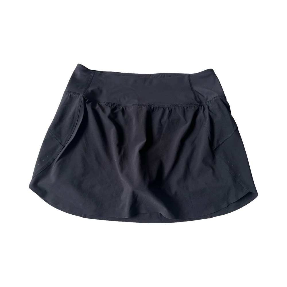 Athleta Run With It Skort Womens Small Black Athletic Running Tennis Skirt S